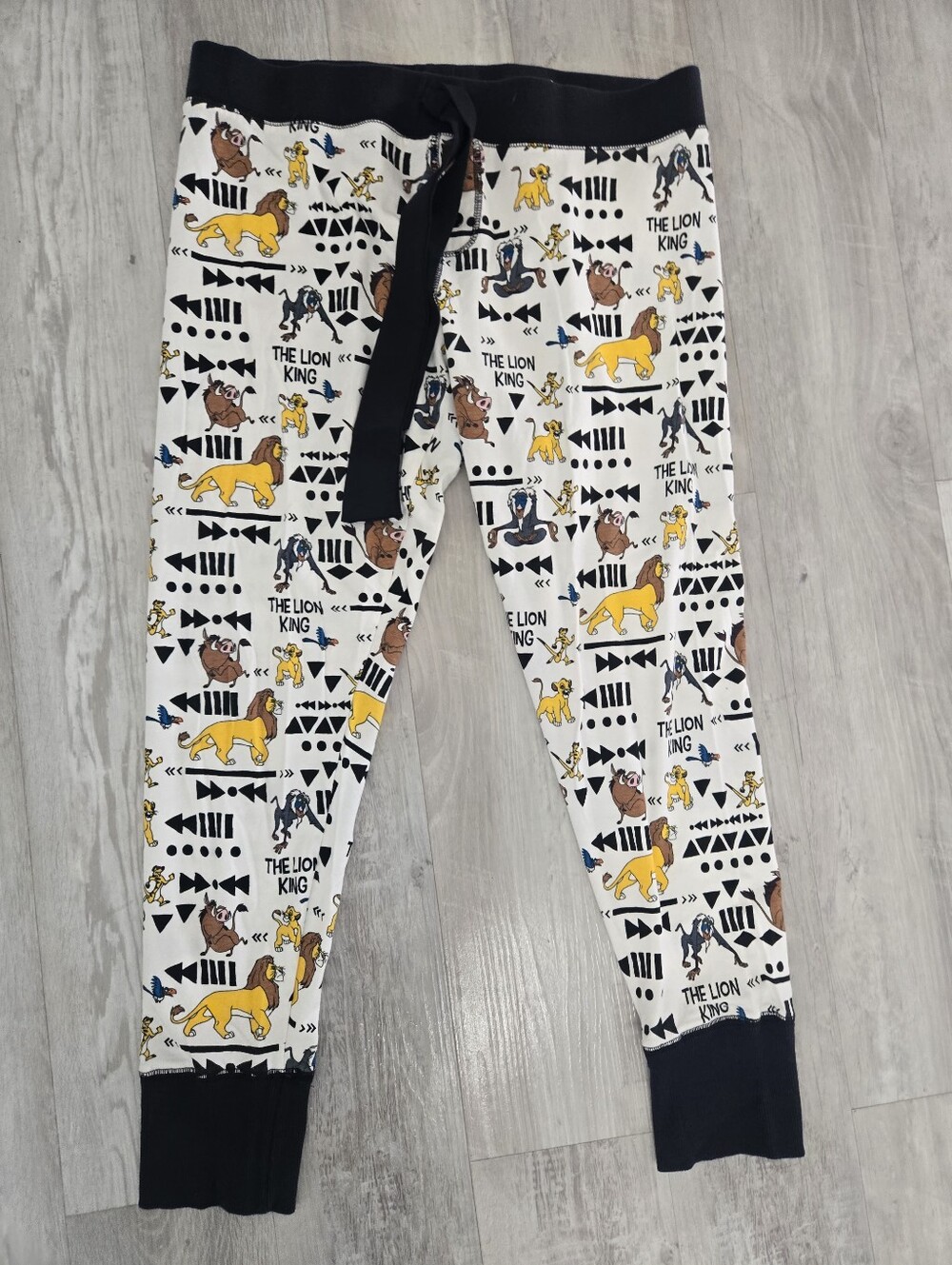 Disney The Lion King White, Black & Yellow Pajama Pants